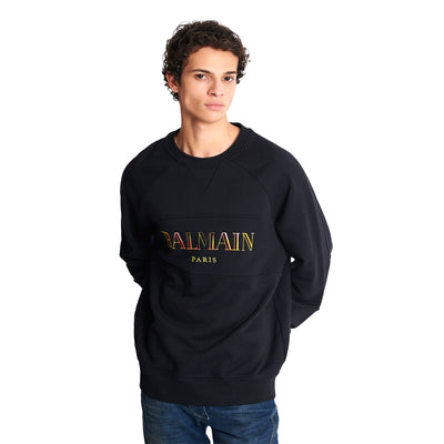 Vintage Balmain Embroidered Oversized Sweatshirt