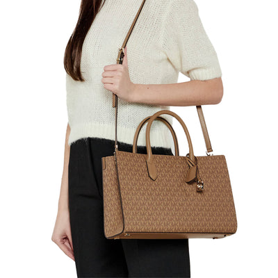 Scarlett Medium Signature Logo Satchel