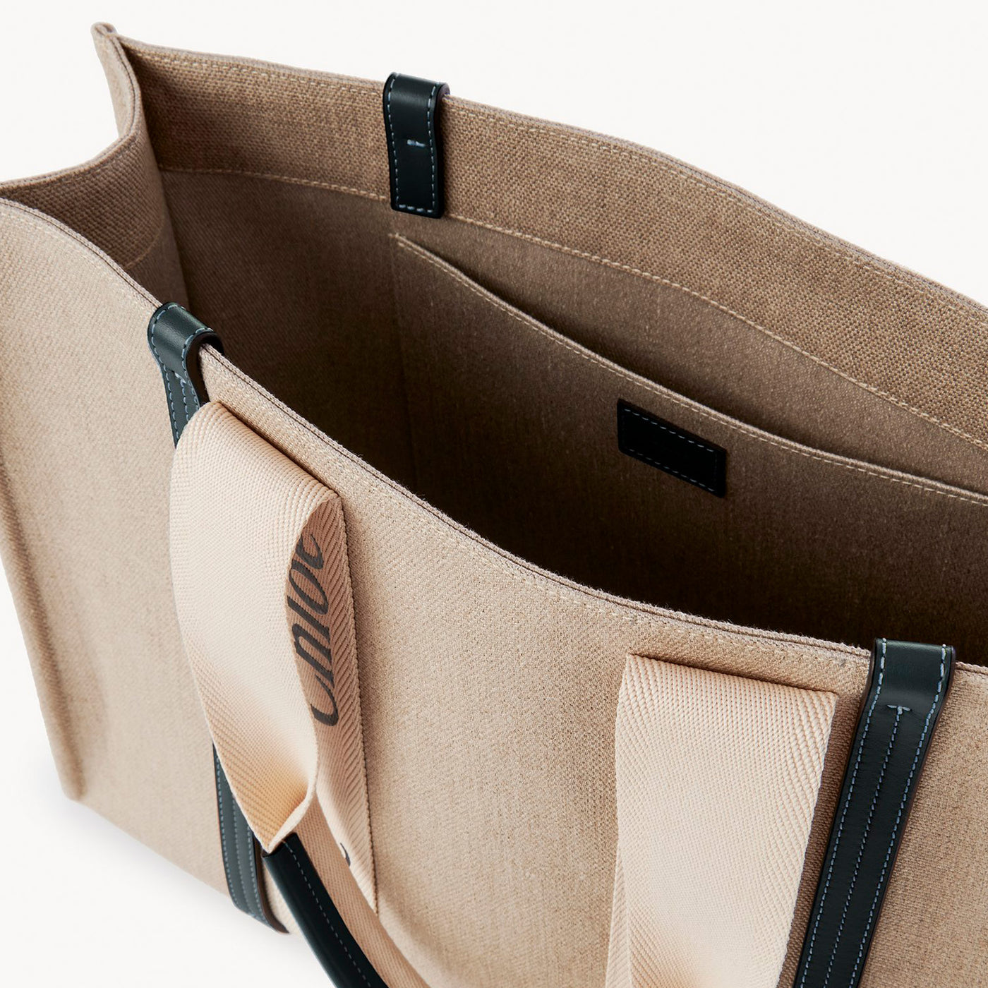 Large Woody Tote Bag In Linen