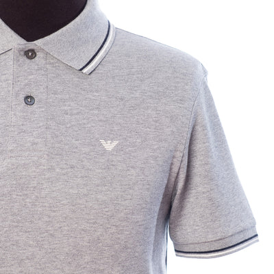 Stretch Piqué Polo Shirt With Micro Eagle Embroidery