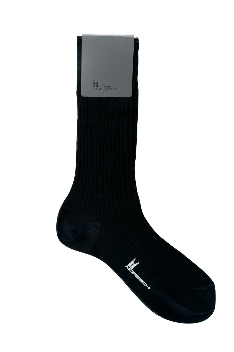 4930 CALZA CORTA COSTA 6/2 - 100% F.SCOZIA 50/2 - NERO (PK) (MAN'S BLACK COTTON SOCKS)