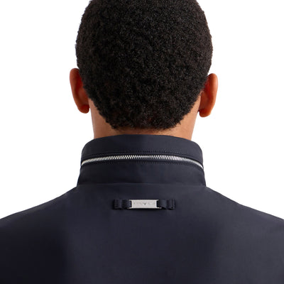 Full-Zip Nylon Blouson With Stowaway Hood