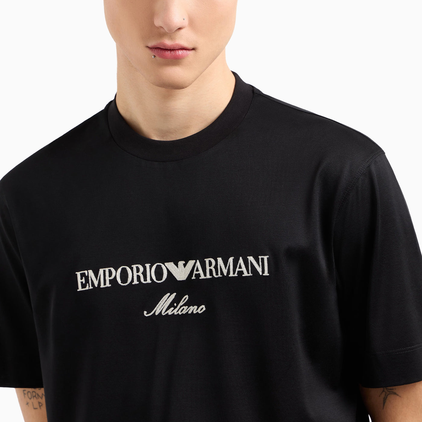 Jersey-Lyocell Blend T-Shirt With Asv Logo Embroidery