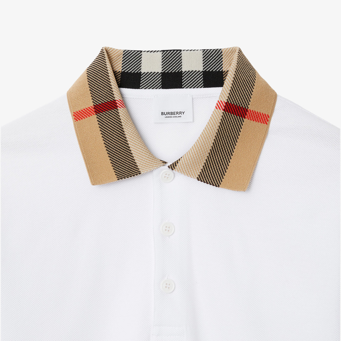 Vintage Check Print-Detail Polo Shirt