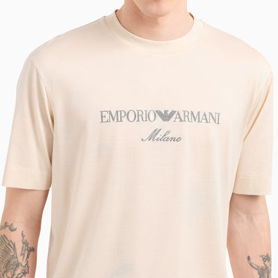 Jersey-Lyocell Blend T-Shirt With Asv Logo Embroidery