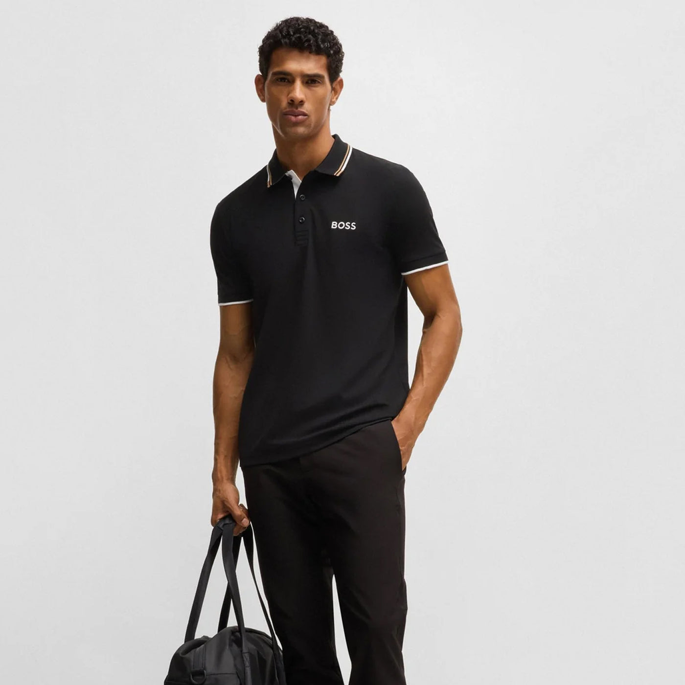 Cotton-Blend Polo Shirt With Contrast Logos