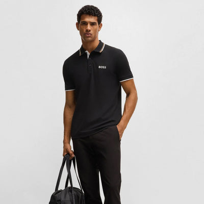 Cotton-Blend Polo Shirt With Contrast Logos