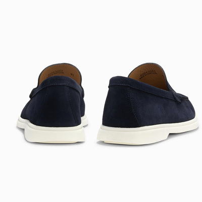 Suede Loafers With Contrast Outsole