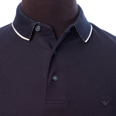 Piqué Polo Shirt With Piped Cuff