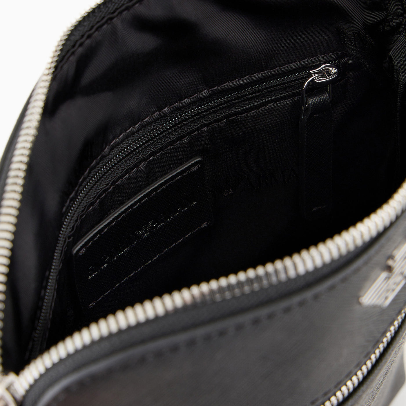 Asv Regenerated Saffiano Leather Flat Shoulder Bag With Eagle Plate