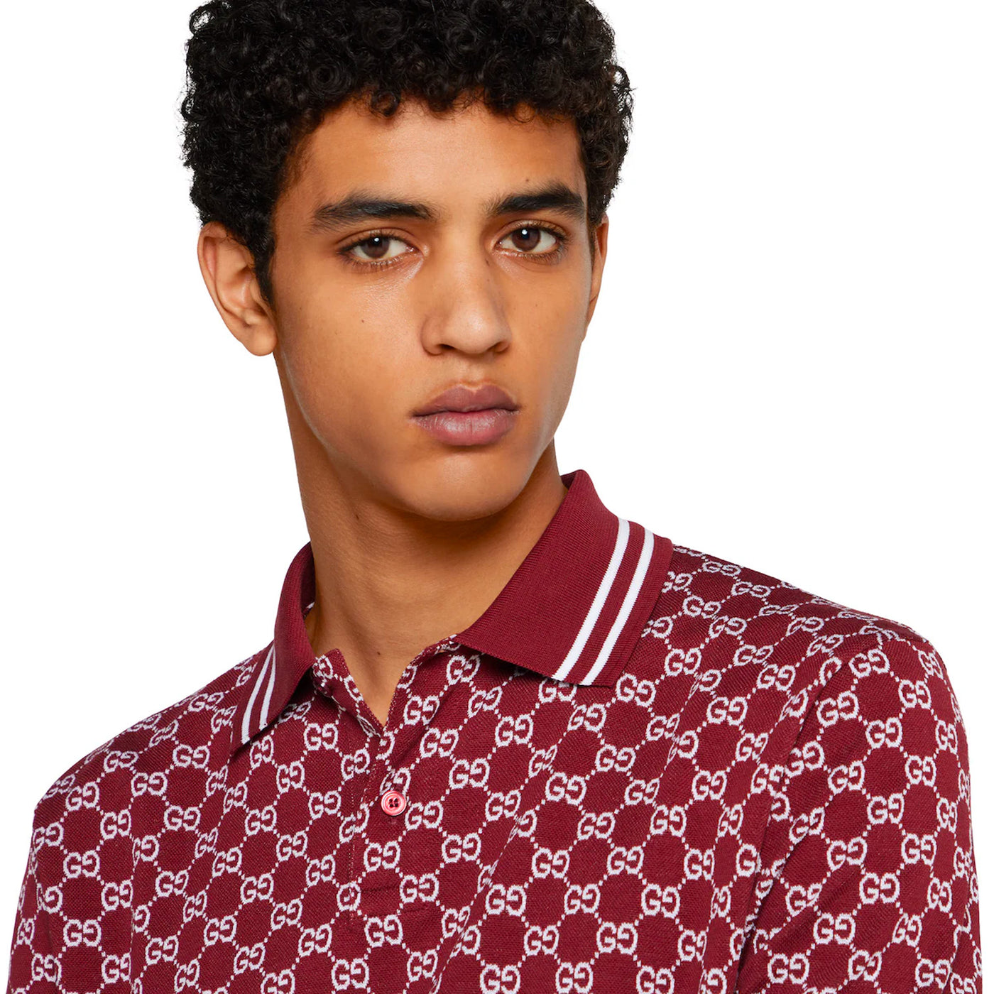 Gucci Gg Cotton Piquet Jacquard Polo Shirt