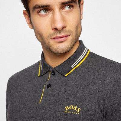 Slim-Fit Polo Shirt In Stretch Piqué With Curved Logo