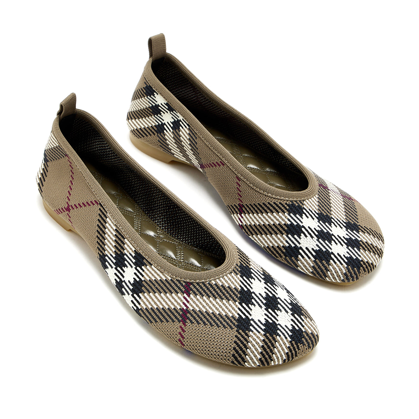 Check Knit Baby Ballerinas