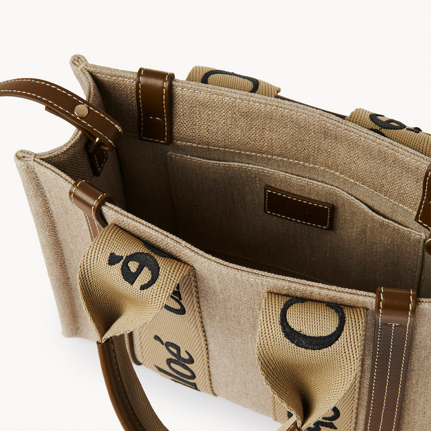 Small Woody Tote Bag In Linen