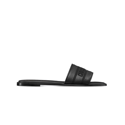 Christian Dior Dway Slide Black Grained Calfskin