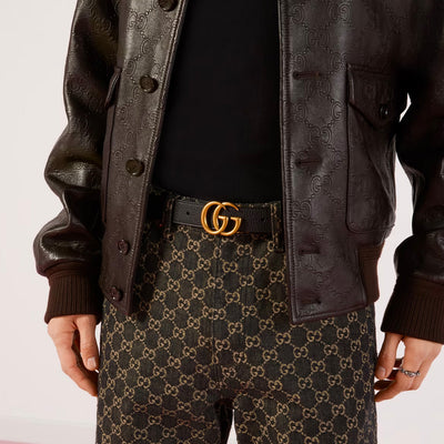 Gucci Gg Marmont Reversible Thin Belt