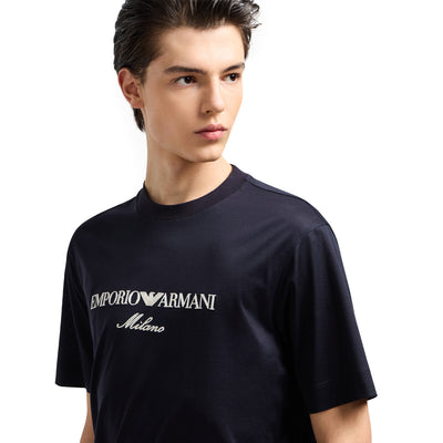 Jersey-Lyocell Blend T-Shirt With Asv Logo Embroidery