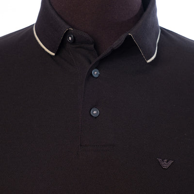 Piqué Polo Shirt With Piped Cuff