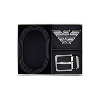 Two-Toned Reversible Leather Belt With One Side In Palmellato Leather