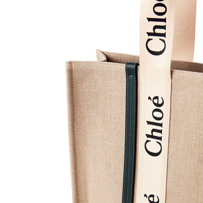 Large Woody Tote Bag In Linen