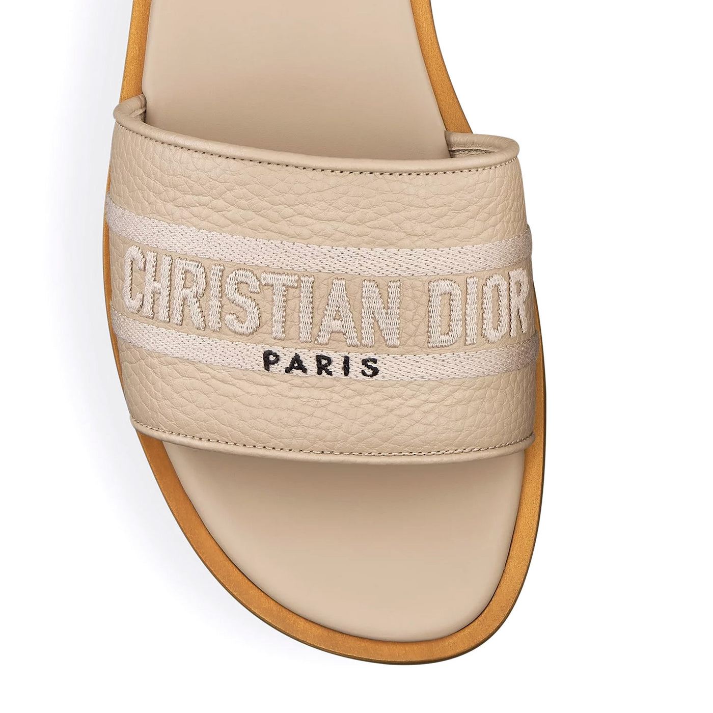 Dior Dway Slide Powder Beige Grained Calfskin