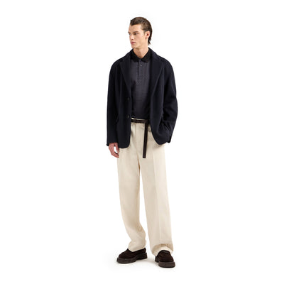 Jersey Polo Shirt With All-Over Jacquard Lettering