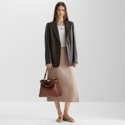 Fendi Ffold Red Eel Leather Sandals