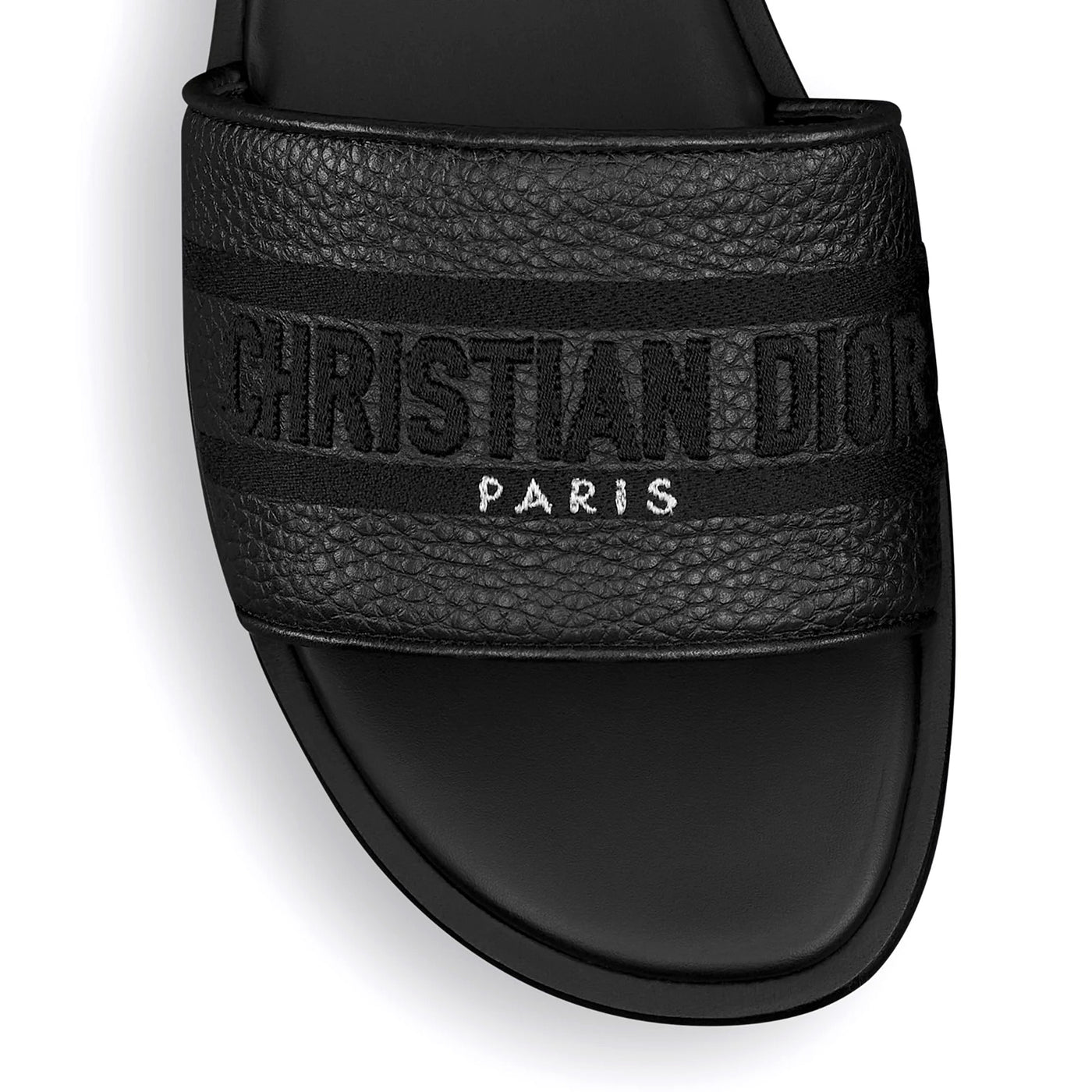 Christian Dior Dway Slide Black Grained Calfskin