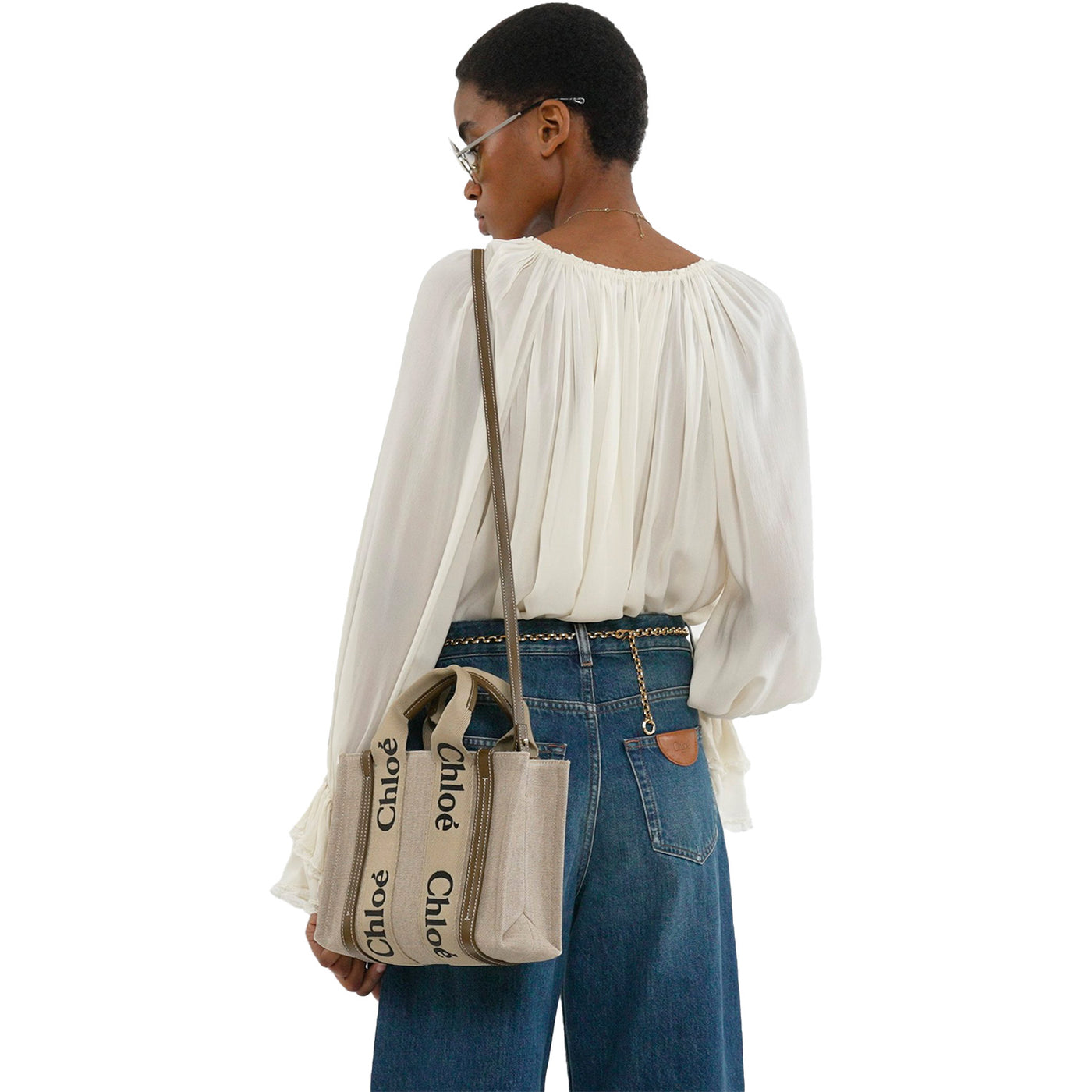 Small Woody Tote Bag In Linen