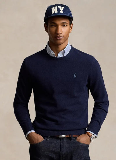 710876714 HNTNV RALPH LAUREN SWEATER MEN NAVY