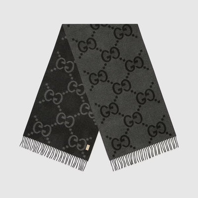 6742754 GABX 1360 BLACK GUCCI SCARVE