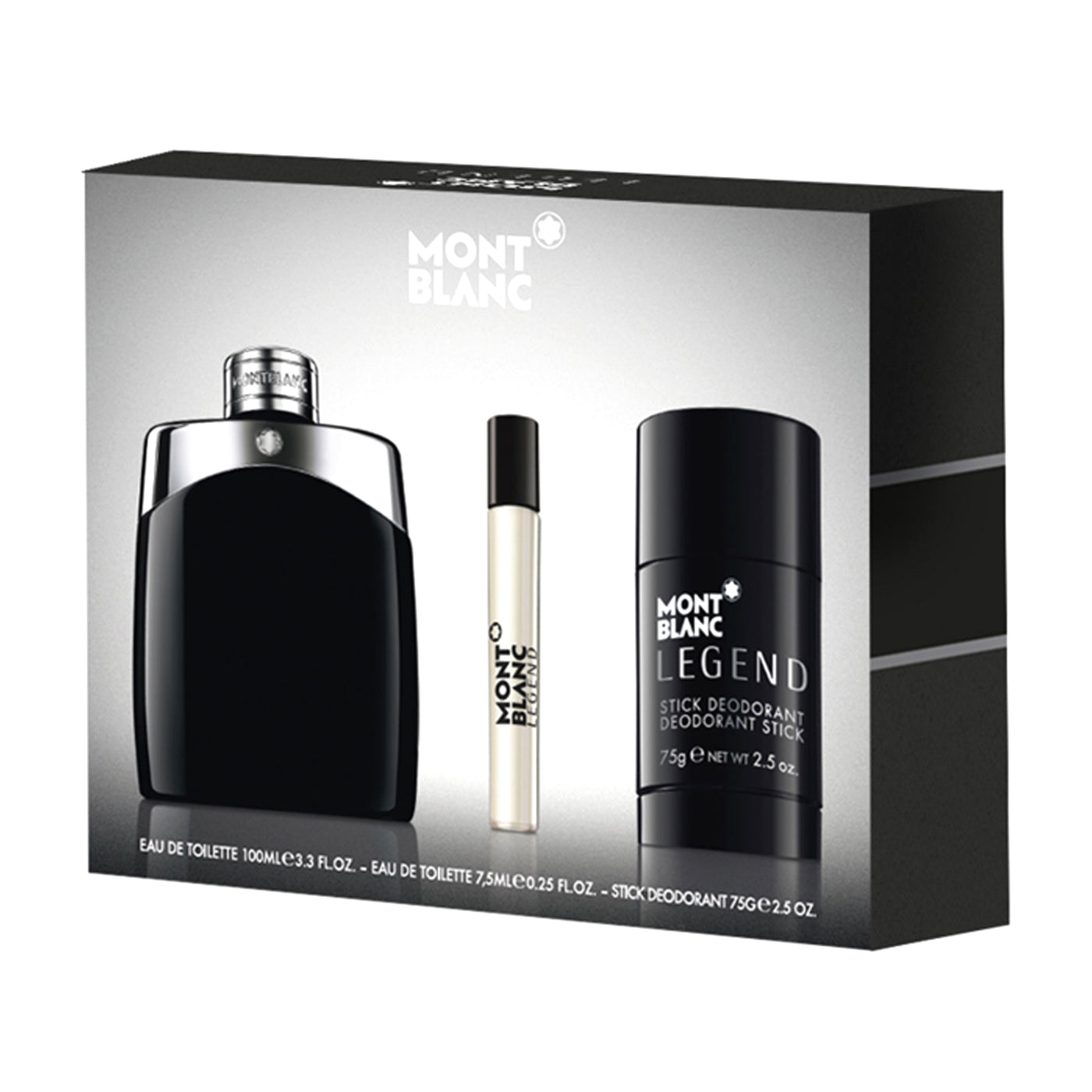 MONT BLANC LEGEND MEN EDT 3S SET (100ML+7.5ML+75GM DEOSTICK)