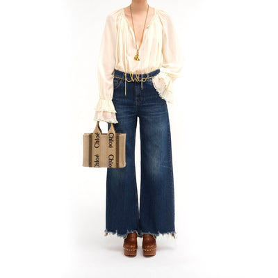 Small Woody Tote Bag In Linen