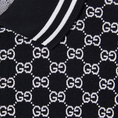 Gg Cotton Piquet Jacquard Polo Shirt
