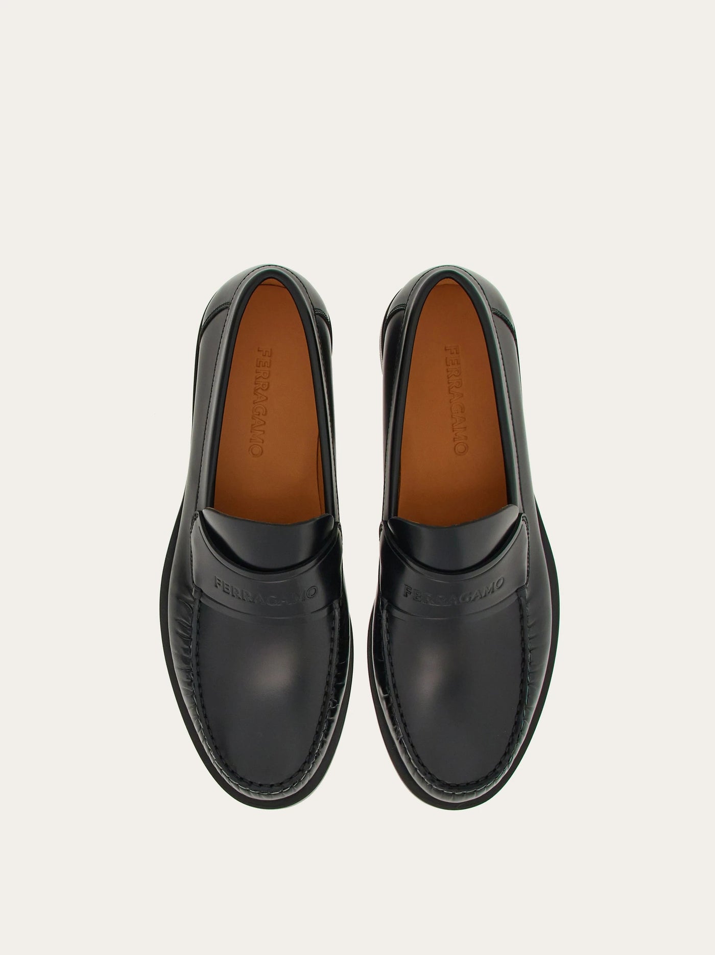 BLACK FERRAGAMO MEN SHOES