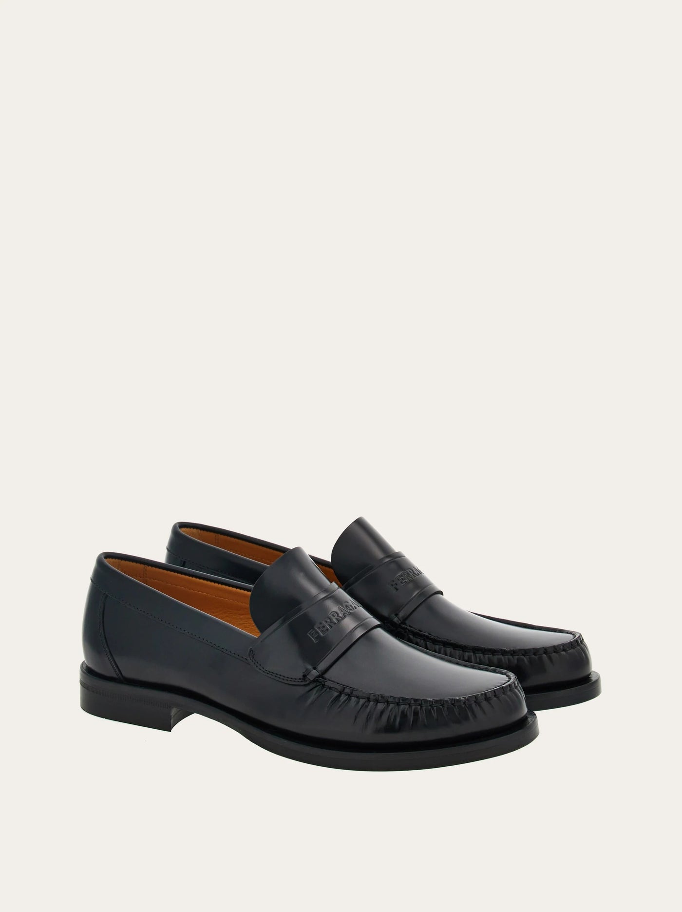 BLACK FERRAGAMO MEN SHOES