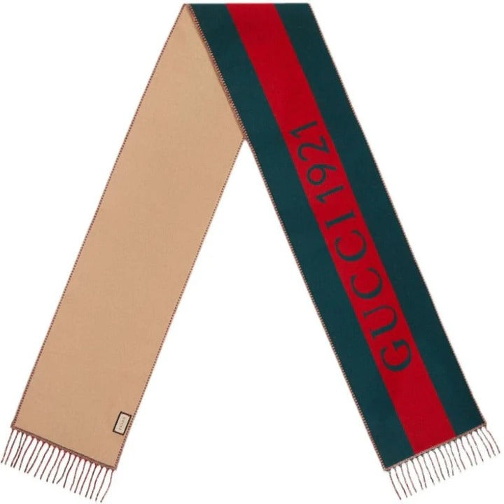 GREEN BEIGE GUCCI MEN SCARF - Main Image