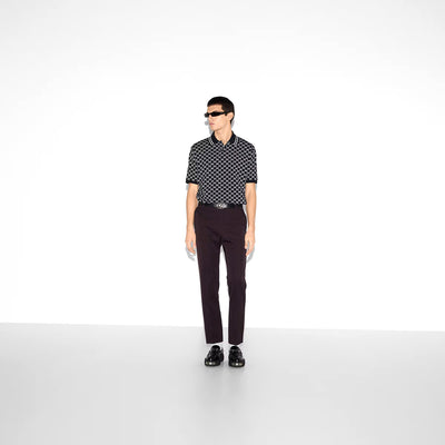 Gg Cotton Piquet Jacquard Polo Shirt