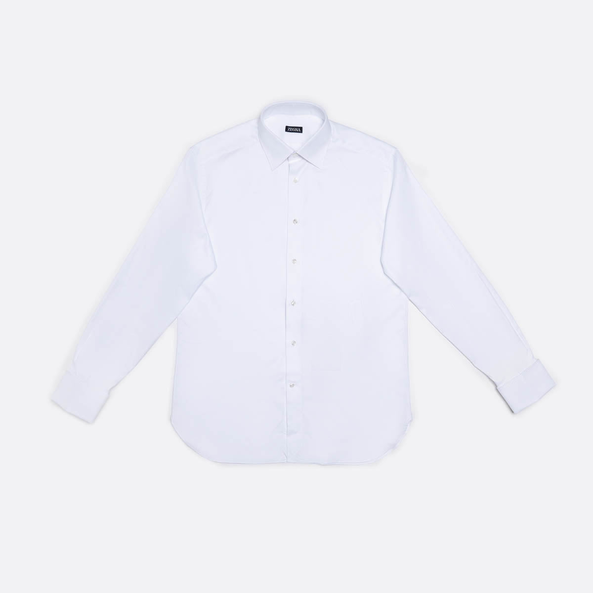 503901A5 9RS4PA 100G WHT SLD ZEGNA DRESS SHIRT