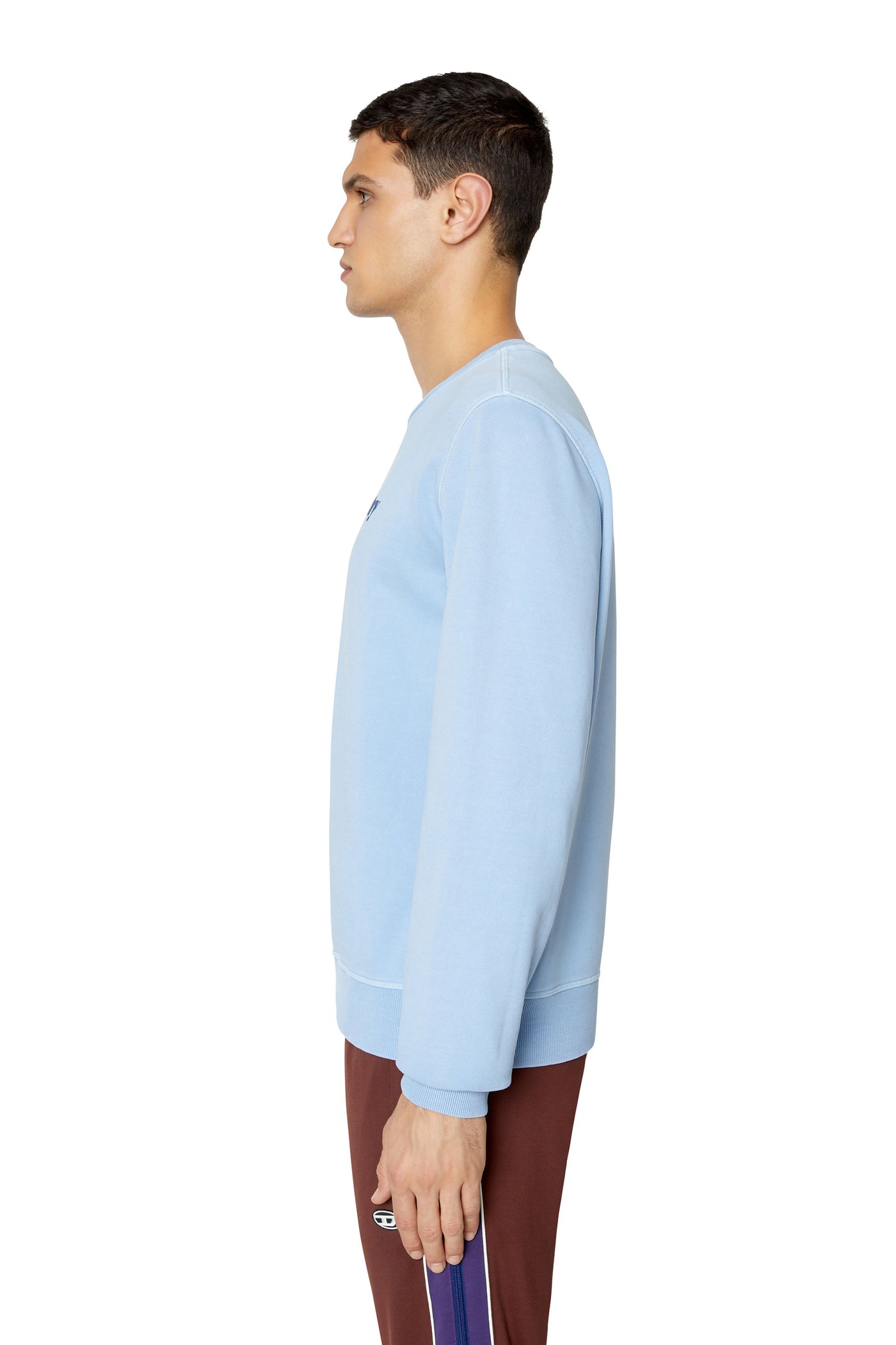 A03743-0AJIH-8DH MEN S-GINN-IND FELPA LIGHT BLUE DIESEL SWEATSHIRT