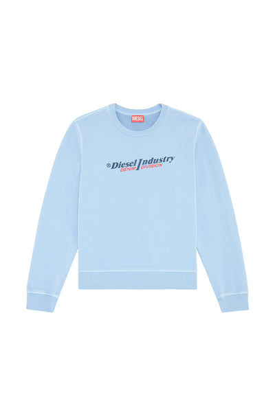 A03743-0AJIH-8DH MEN S-GINN-IND FELPA LIGHT BLUE DIESEL SWEATSHIRT