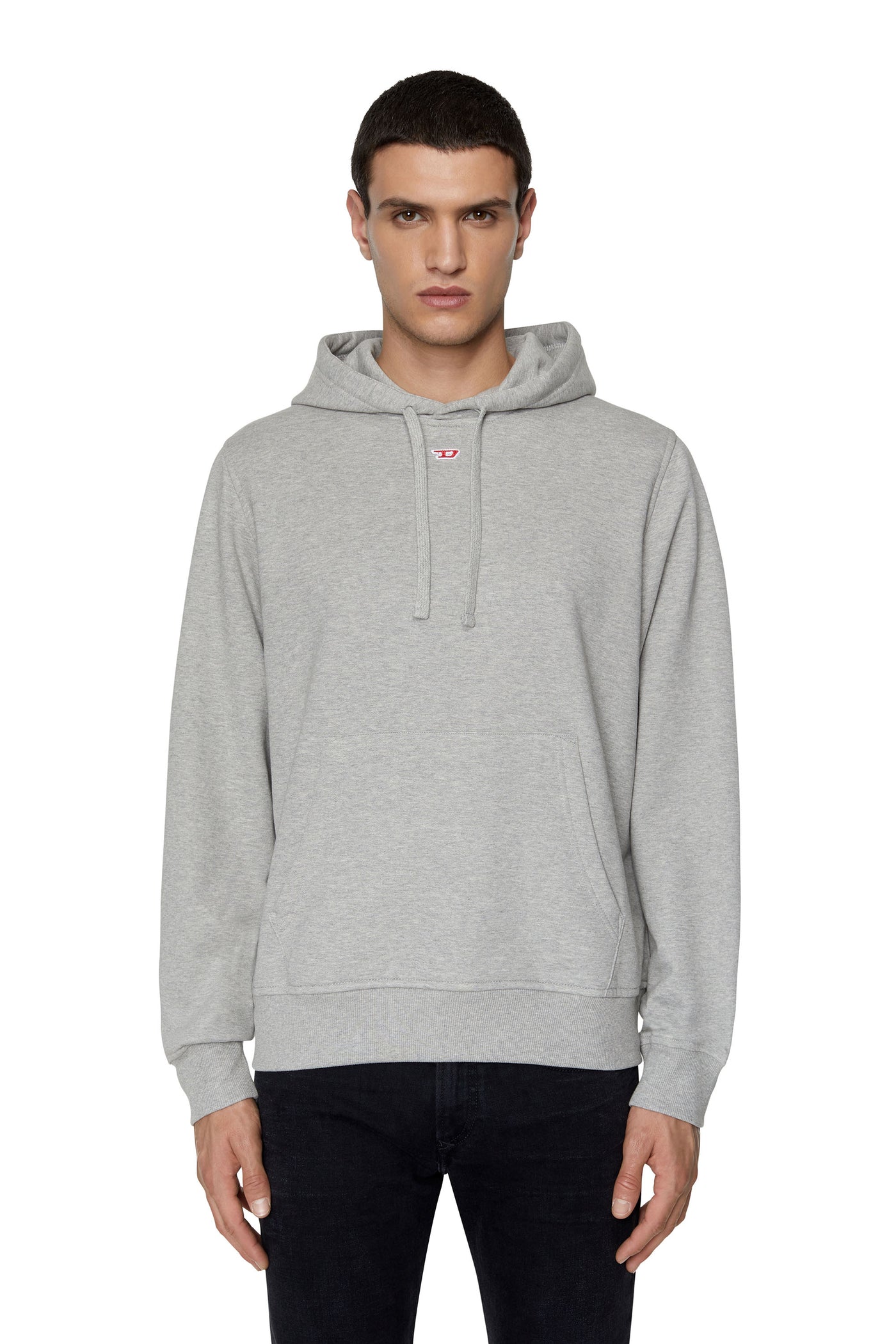 A04073-0BAWT-9CB UNISEX S-GINN-D FELPA LIGHT GREY DIESEL HOOD