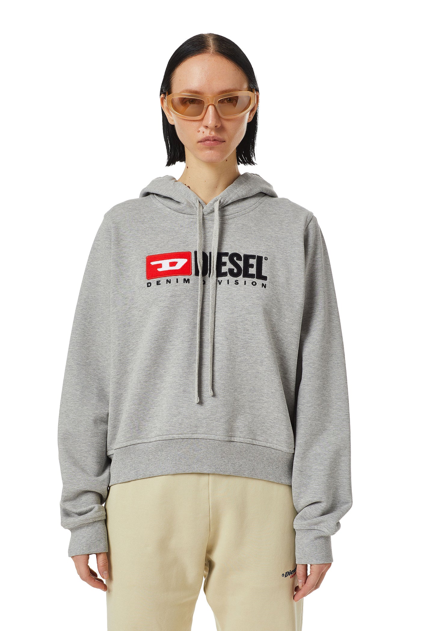 A05029-0BAWT-9CB LADIES F-REGGY-DIV FELPA LIGHT GREY DIESEL HOOD