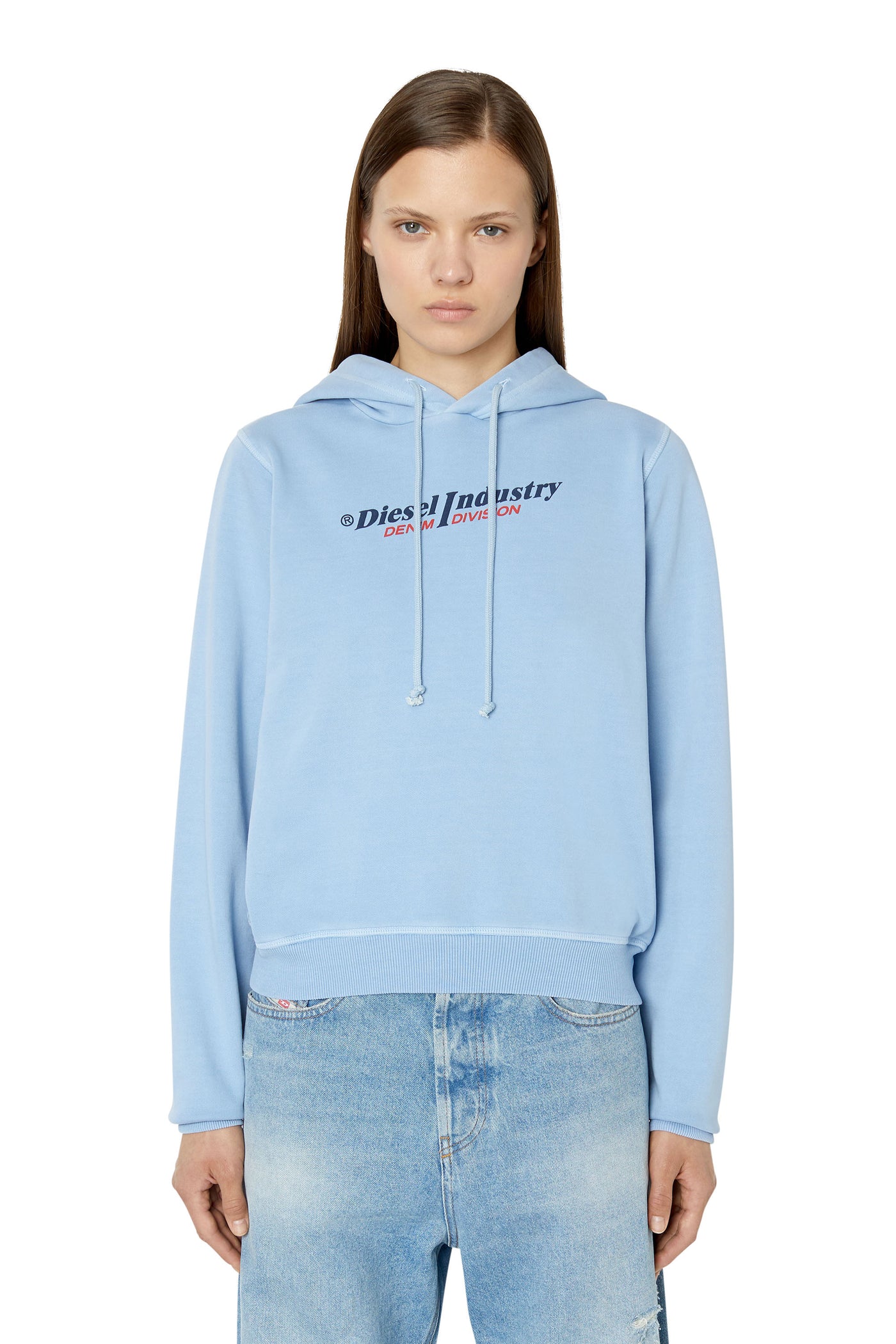 A05095-0AJIH-8DH LADIES F-REGGY-IND FELPA LIGHT BLUE DIESEL HOOD