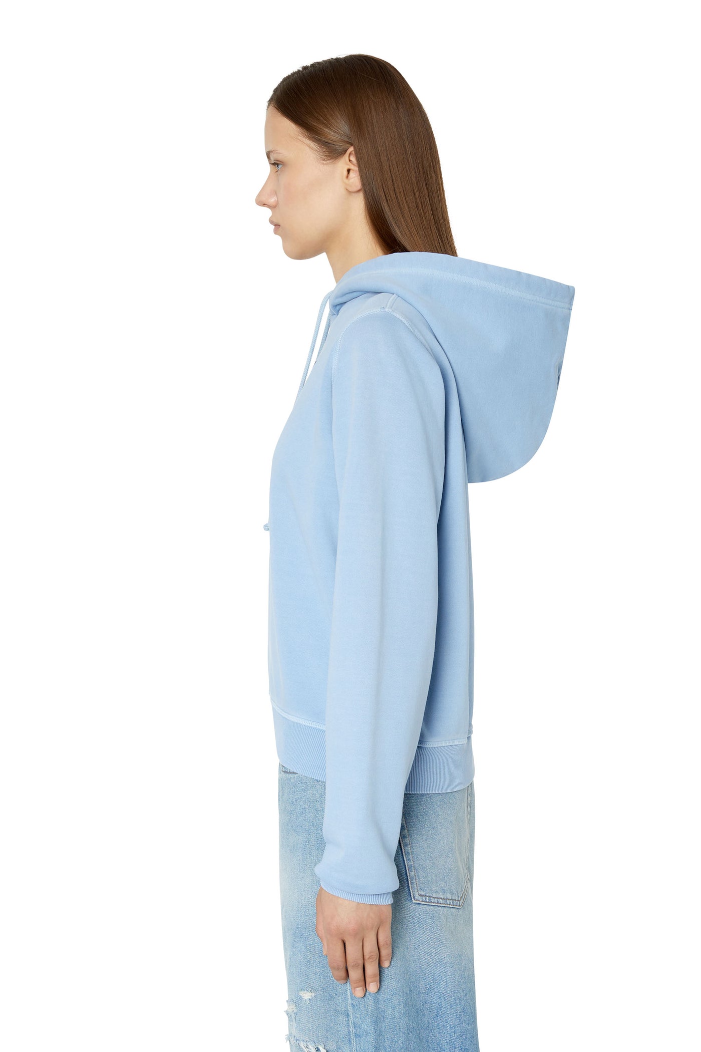 A05095-0AJIH-8DH LADIES F-REGGY-IND FELPA LIGHT BLUE DIESEL HOOD