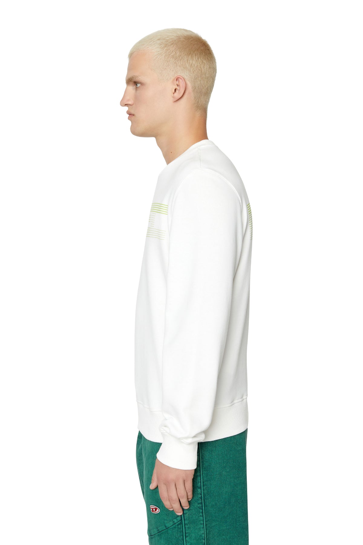 A06490-0GRAC-141 MEN S-GINN-E3 WHITE DIESEL SWEATSHIRT