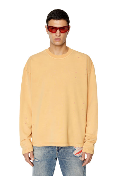 A06550-0DGAA-3AV MEN S-ALMON-E1 FELPA BEIGE DIESEL SWEATSHIRT