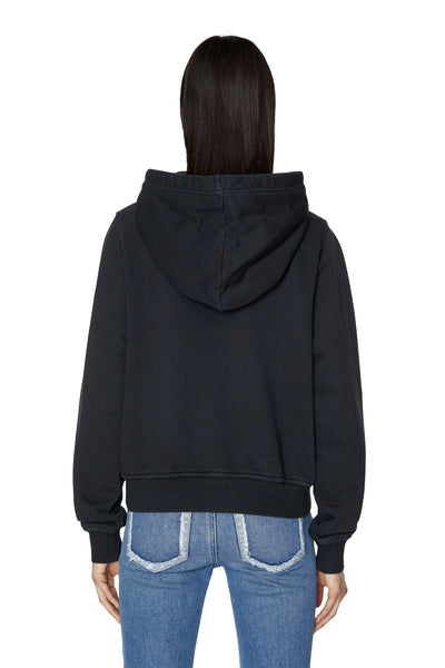 A06572-0NQAZ-9XX LADIES F-REGGY-E2 FELPA BLACK DIESEL HOOD