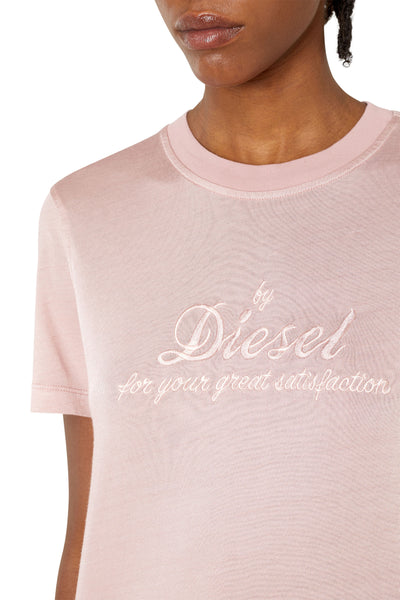 A06585-0WDAI-36M LADIES T-REG-E3 PINK DIESEL T-SHIRTS