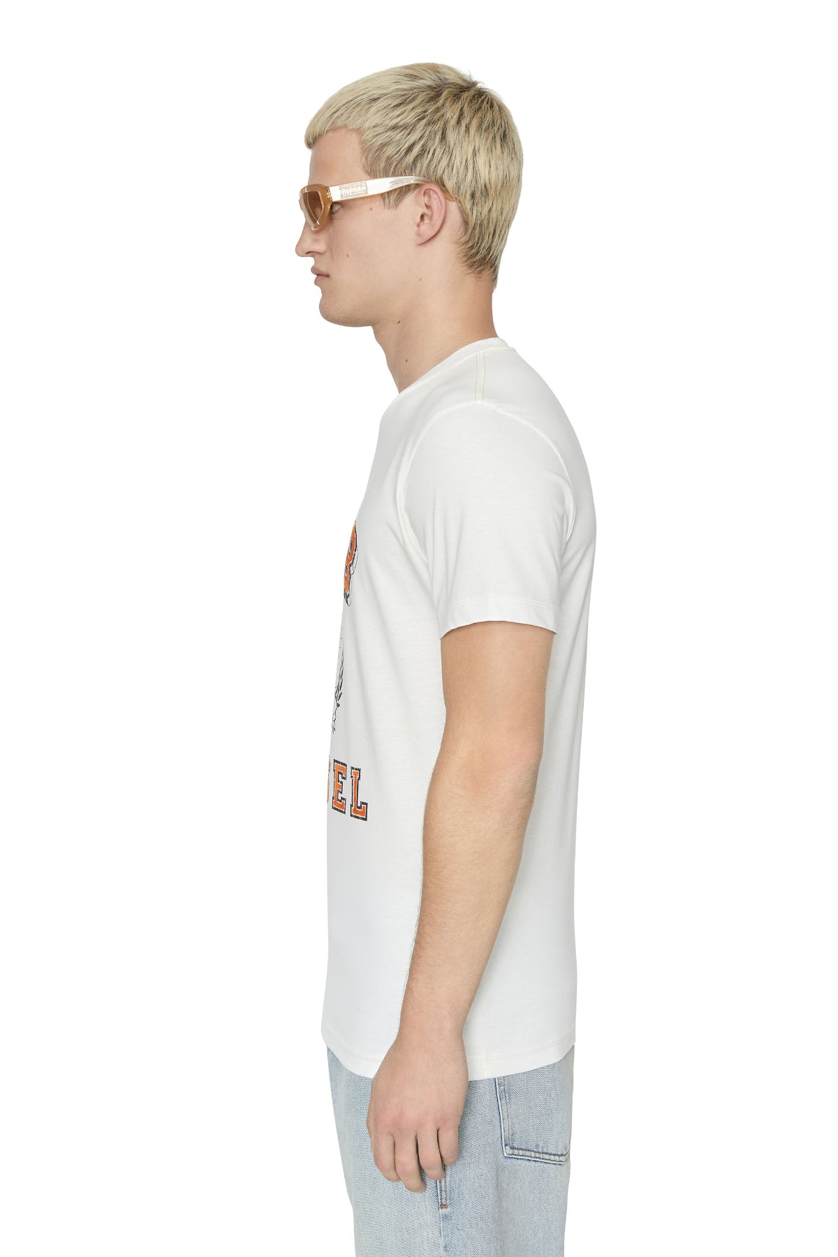 A06801-0CATM-141 MEN T-DIEGOR-E11 WHITE DIESEL T-SHIRTS